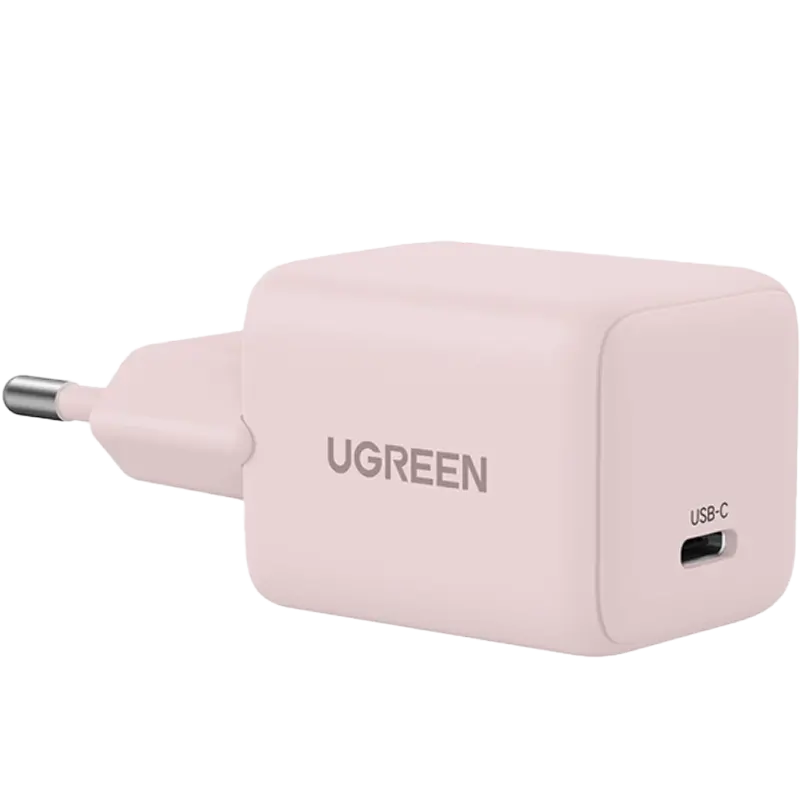 UGREEN X512 20W GaN Fast Charger (UK) WITH 1 USB-C port Pink Mascom International.webp